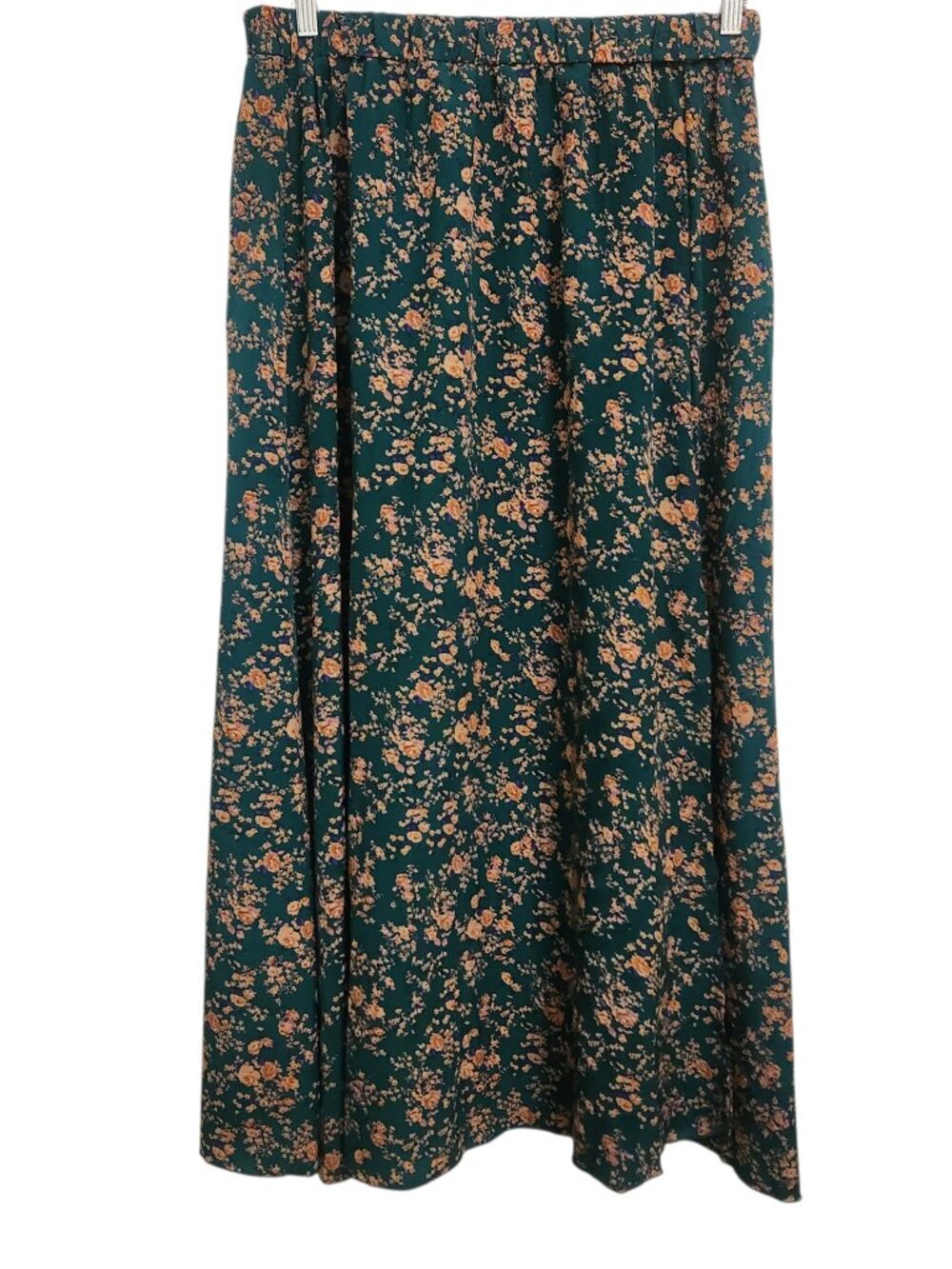 Shein Floral Dark Green Skirt With Side Split Size 1XL